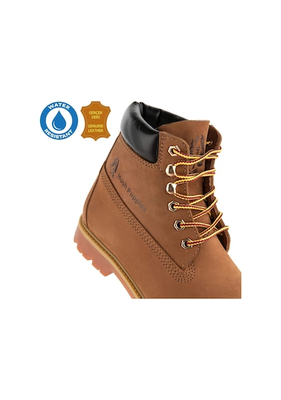 Hush Puppies Empresa 725039 Gerçek Deri, Anatomik, Waterresist Kadın Bot Tarçın