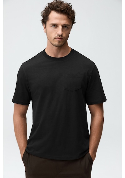 Grimelange Pasco Erkek Cepli Kısa Kollu Siyah T-shirt