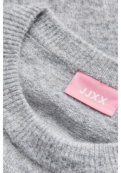 Jack & Jones Jxevi Crew Neck Knit Kadın Kazak Gri