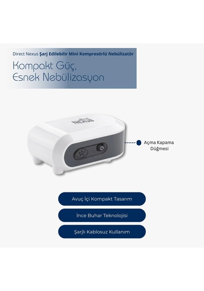 Şarjlı Mini Kompresörlü Nebulizatör