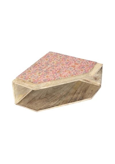 Vitale Şiva Çiçek Desenli Dekoratif Pembe Raf Ak.Fq0022
