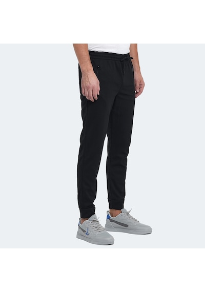 Slazenger ONON IN Erkek Fermuar Cepli Siyah Eşofman Altı