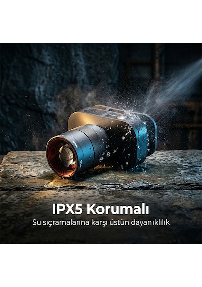 Bix Bxt1fl Şarj Edilebilir 10w Kafa Feneri 750 Lümen 2500 Mah, Zooming Özellikli Led Kafa Lambası Siyah