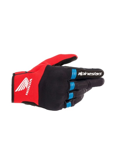Alpinestars Honda Copper Korumalı Motosiklet Eldiveni Siyah Kırmızı Mavi