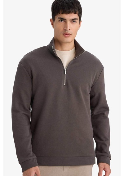 Defacto Regular Fıt Dik Yaka Sweatshirt F9855ax26spar212 Antrasit-ar212