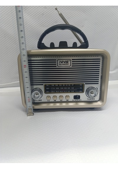 Radyo Ses Bombası Usb Tf Aux Bluetooth Hoparlör Tws Bağlantı - Kahverengi- Tek Ebat