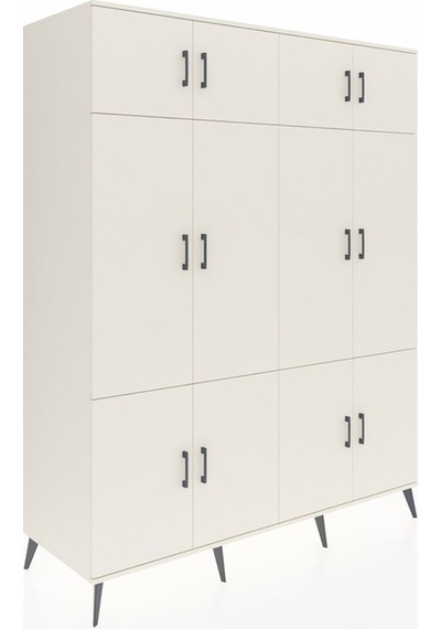 Kronos Gardrop 10 Raflı 12 Kapaklı 2 Askılı 176x59x221 Aytaşı-aytaşı Beyaz Kronos Gardrop 10 Raflı 12 Kapaklı 2 Askılı 176x59x221 Aytaşı-aytaşı Beyaz