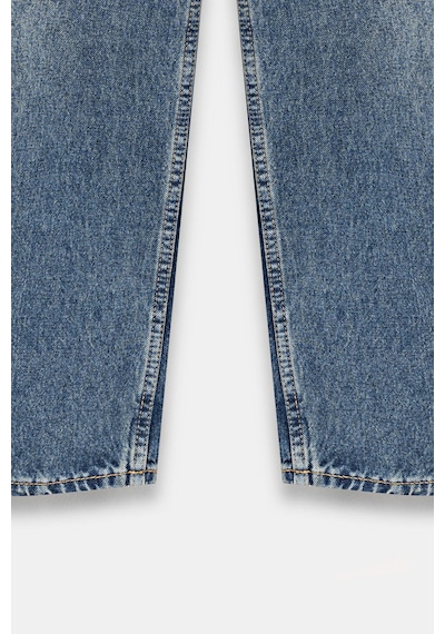 Sââde Kadın Yüksek Bel Wide Leg Bol Paça Jean Pantolon - '90 Vintage Mavi
