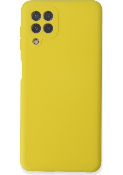 Samsung Galaxy A22 Uyumlu Kılıf Nano İçi Kadife Silikon - Sarı