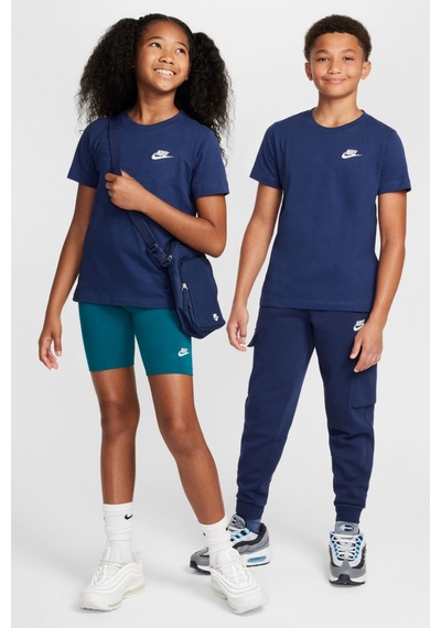 Nike Nsw Tee Futura Lbr Çocuk Spor Tişört Rahat Kesim Fz5177 Lacivert - Beyaz