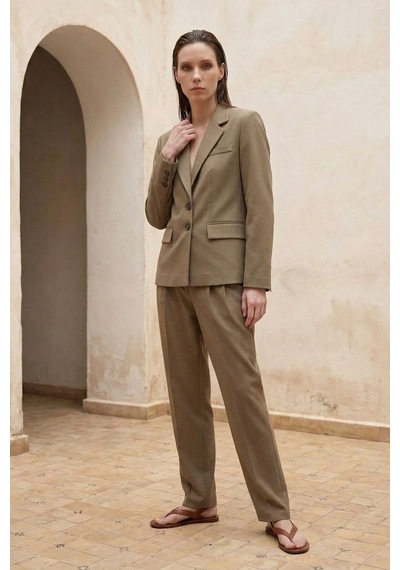 Hiccup My Fashıon Kadın Blazer Ceket Haki Yeşil