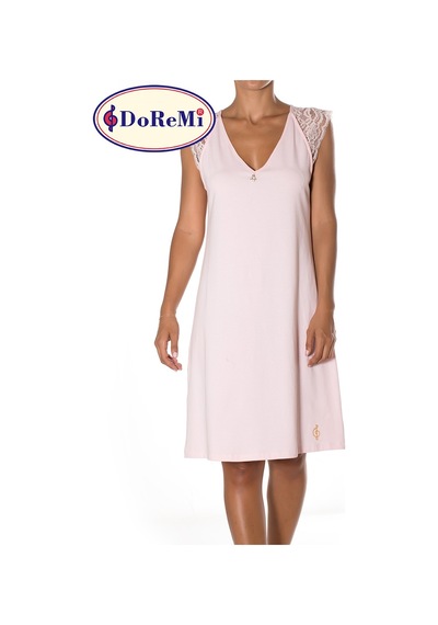 Doremi Kadın Gecelik-9092119461910 Toz Pembe