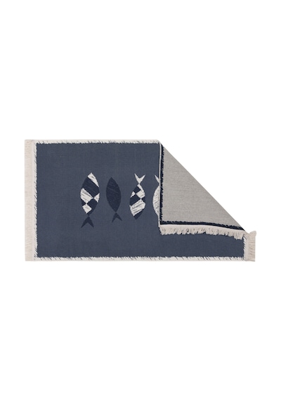Mudo Home Larıssa Frame Fısh Kilim Lacivert Beyaz 80x150 Diğer
