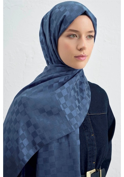 Armine Elegance J.ipek Pamuk Dama Şal - 75 X 195 Lacivert
