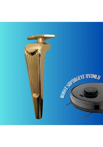 21 Cm Metal Klas Koltuk Ayağı Mobilya Ayağı Ünite Ayağı Konsol Ayağı Puf Berjer Ayağı Gold