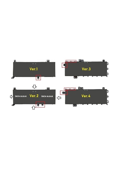Asus X515ja-br1968w X515ea-bq967w X515ja-br1369t Notebook Batarya