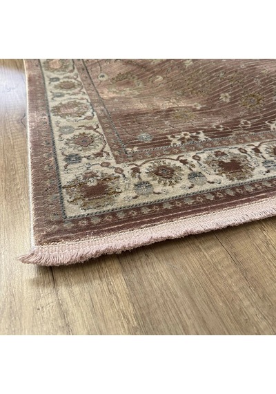 Hoom Rugs Silver 4134 Krem Mürdüm Saçaklı Salon Halısı Silver
