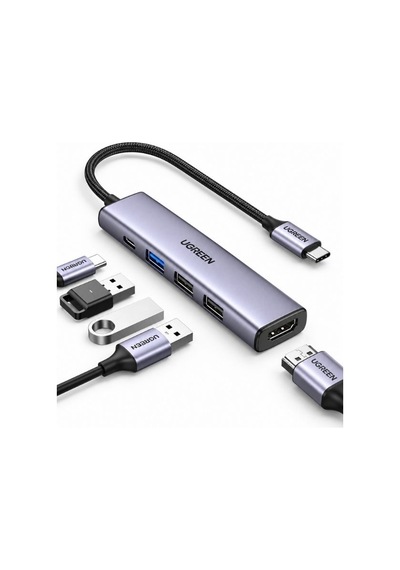 Cm478 5-in-1 Type-c Çok Fonksiyonlu Adaptör 4k Hdmı 100w Pd