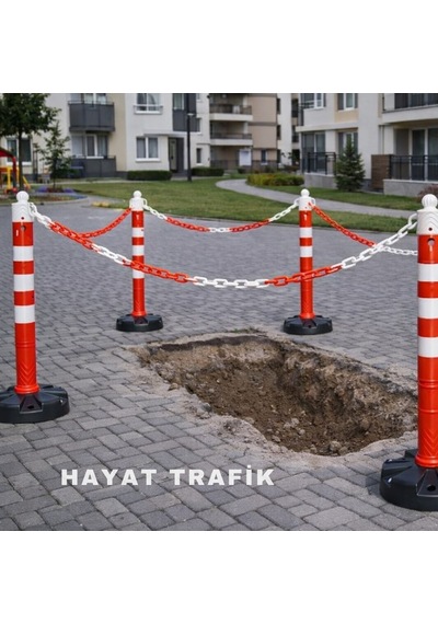 Uyarı Dikmesi 110x120 Cm - Kauçuk Tabanlı