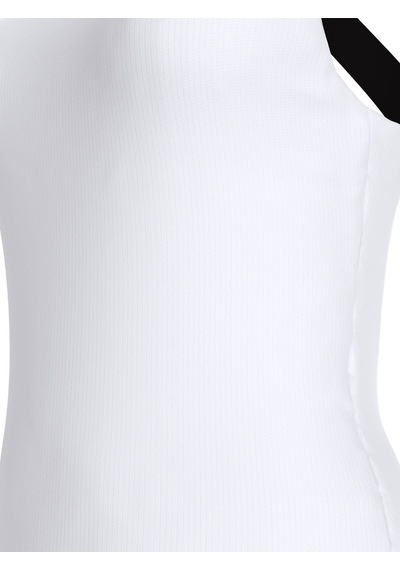 Calvin Klein Kadın Derin Sırt Dekolteli Beyaz Tek Parça Mayo-15760