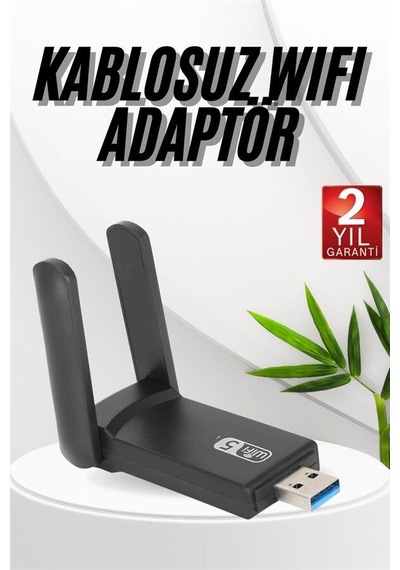 Northcity Wifi Adaptörü Bluetooth 5.0 2'si Bir Arada Çift Bantlı Çift Anten - Usb 3.0 Hızlı Ve Kesintisiz Bağlantı