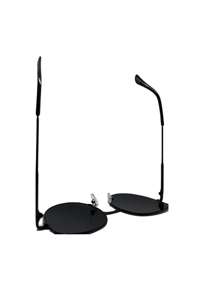 Thentech Erkek Ve Kadınlar İçin Polarize Siyah Cam Oval Unisex Güneş Gözlüğü Dma 20 Siyah