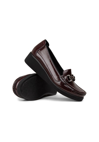 Deery Kadın Hakiki Deri Bordo Tokalı Günlük Ayakkabı - Dl750zbrdc01 Bordo