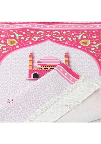Çocuk Seccadesi Kudüs Pembe 82 45 Cm 110 Gr- Tesbih Hediyeli Çok Renkli