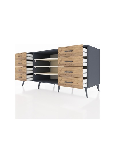 Kronos Konsol 3 Raflı 8 Çekmeceli 176x59x83 Antrasit-aytaşı/çam Aytaşı/çam Kronos Konsol 3 Raflı 8 Çekmeceli 176x59x83 Antrasit-aytaşı/çam Aytaşı/çam