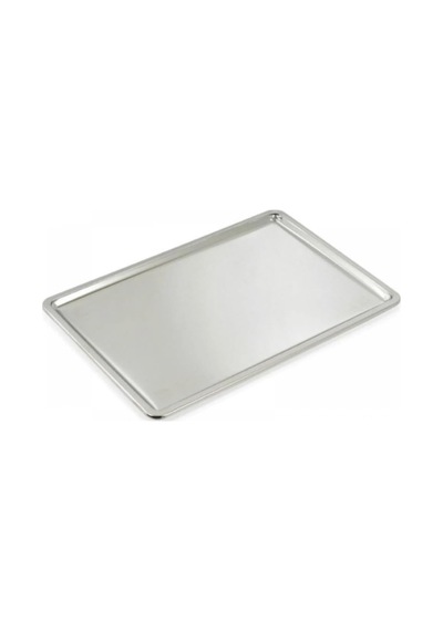 Paslanmaz Çelik Servis Sunum Tepsisi 40x25cm Pastane Tepsi Yaşam Boyu Garantili Ultra Lüks Rostfrei Çok Renkli