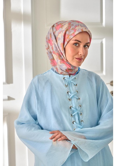 Silk Home Velora Eşarp 161001-22 Mavi, Pembe, Taş, Lila
