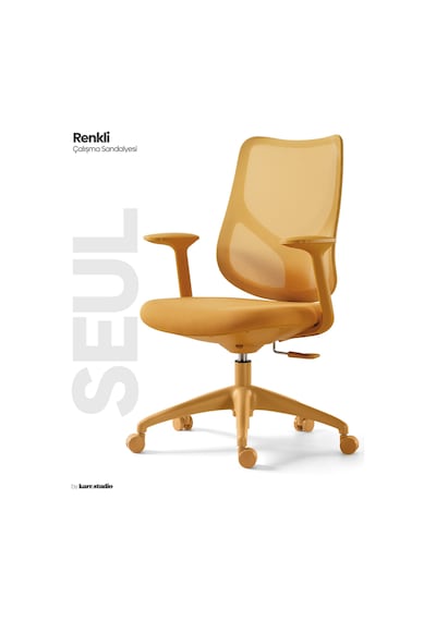 Seul Ergonomik Çalışma Sandalyesi - Sarı
