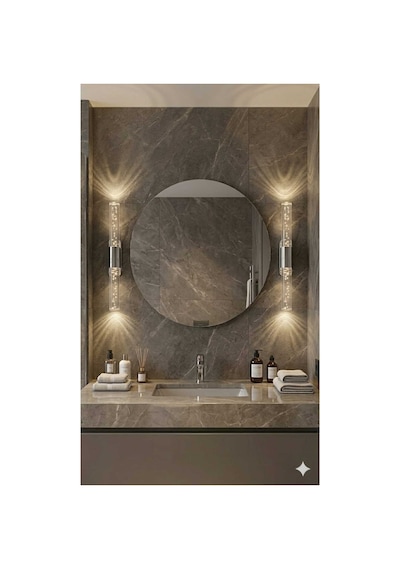 Bubblelight Small 31 Cm Modern Tasarım Led Aplik - Duvar Lambası - Gümüş - Pilli - Günışığı Platinum Günışığı Pilli