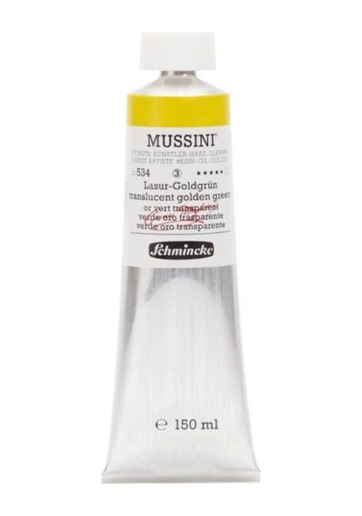Schmincke Mussini Artist Yağlı Boya 150 ML Seri 3 534 Translucent Golden Green