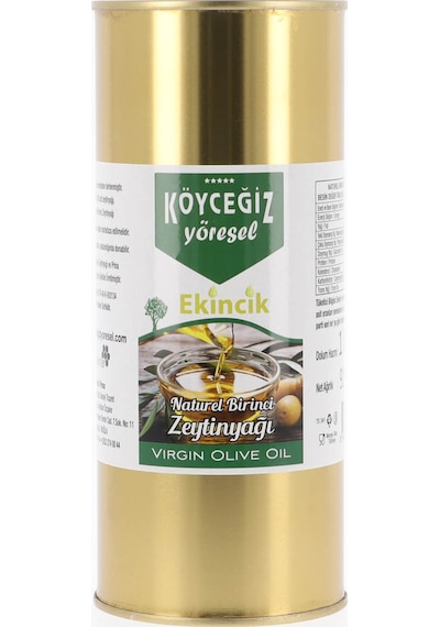 Köyceğiz Yöresel Ekincik Naturel Birinci Zeytinyağı Teneke 1 L