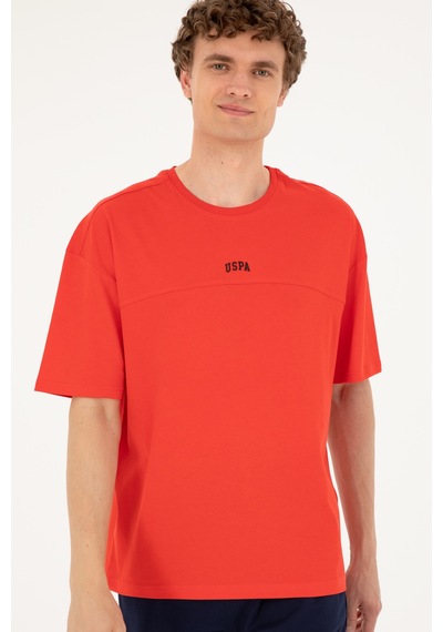 U.S. Polo Assn. Erkek Comfort Fit Bisiklet Yaka Kırmızı Tişört 50287083-VR030