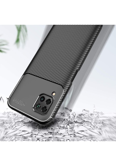 Huawei P40 Lite Kilif Karbon Tasarim Negro Silikon Kapak 420901439