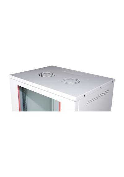 Lande - 12u 19" Cam Kapaklı Duvar Tipi Rack Kabinet Genişlik: 544 Mm Derinlik: 400 Mm Açık Gri Demonte