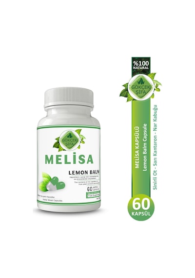 Gökçek Şifa 1000 MG Melisa (Lemon Balm Capsule) 60 Kapsül