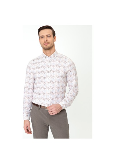 Cacharel Açık Kahverengi Slim Fit Uzun Kollu Gömlek