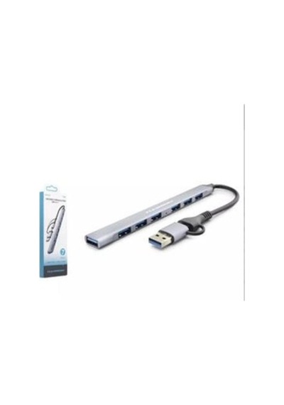 Hadron Hdx7857 Usb + Type-c Hub 7ın1 1-usb3.0 6-usb2.0 Gri Kdo