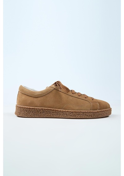 Krahe Chazz Erkek Hakiki Deri Bağcıklı Kum Sneakers