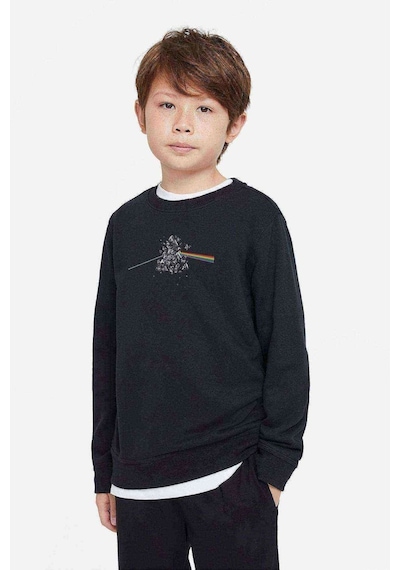 Tshirthane Pink Floyd Logo Baskılı Unisex Çocuk Siyah Sweatshirt