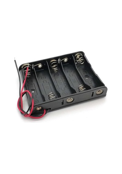 5'li 1,5v Aa Kalem Pil Kutusu Yuvası 5x1,5v Kablolu Batarya Pil Tutucu