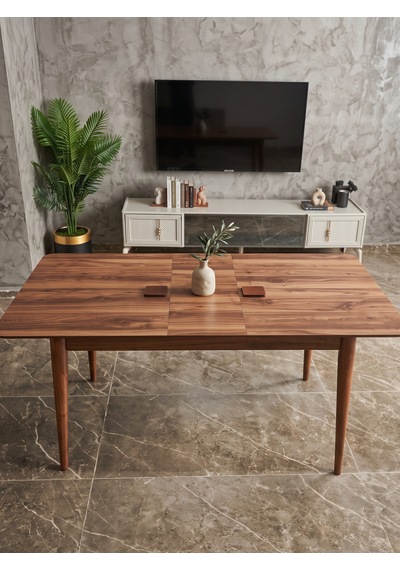Lima Açılır Mutfak Masası Ceviz 80x130/160 Kemençe Ceviz