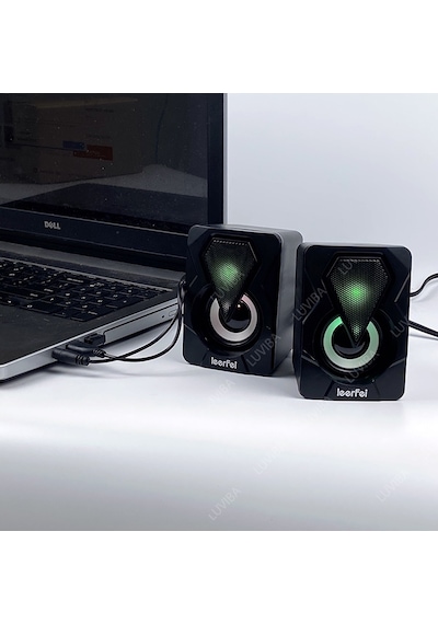 Leefei 1046 Bilgisayar Hoparlörü 1+1 Pc Hoparlörü USB Speaker