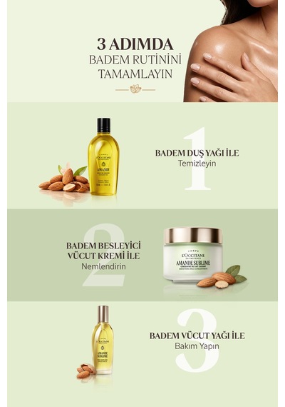 Badem Duş Yağı, Tatlı Badem Ve Üzüm Çekirdeği Yağı İçeren Besleyici Ve Nemlendirici, Seyahat Boy, 75 Ml Diğer