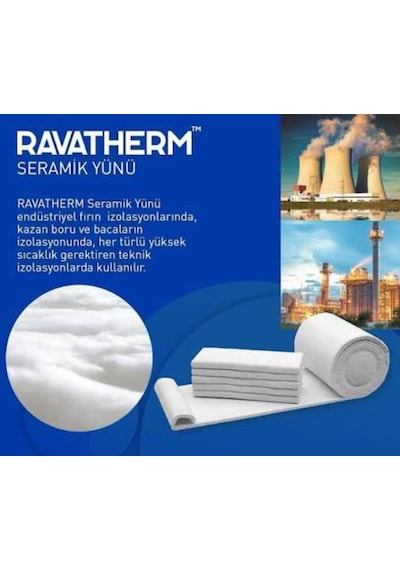 Seramik Yünü Battaniye 14400 X 610 X 13mm - 1 Metre Gönderilir
