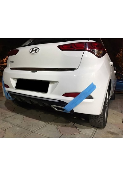 Hyundai İ20 2015-2017 Egzoz Görünümlü Parlak Siyah Difüzör Plastik Boyalı
