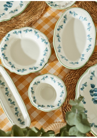 Bella Maison Ocaliptus Stoneware 52 Parça 12 Kişilik Kahvaltı Takımı Yeşil Yeşil